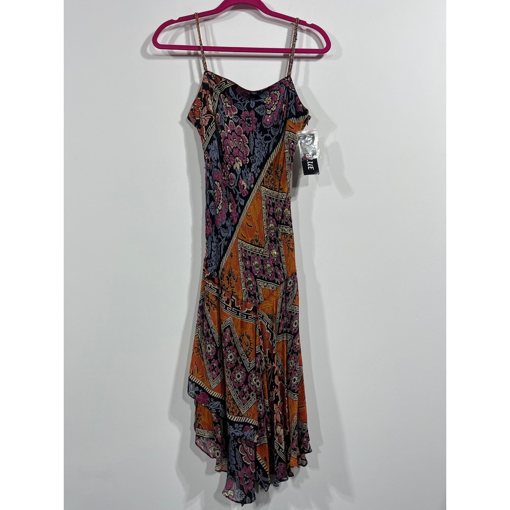 EvaBlue Y2K Vintage Patchwork Sequin Asymmetrical… - image 1